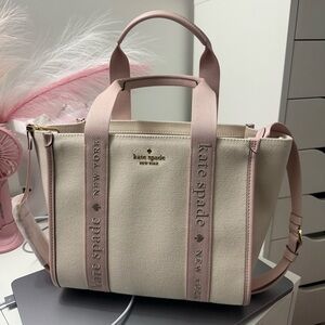 Kate Spade Pink and Cream Tote Bag